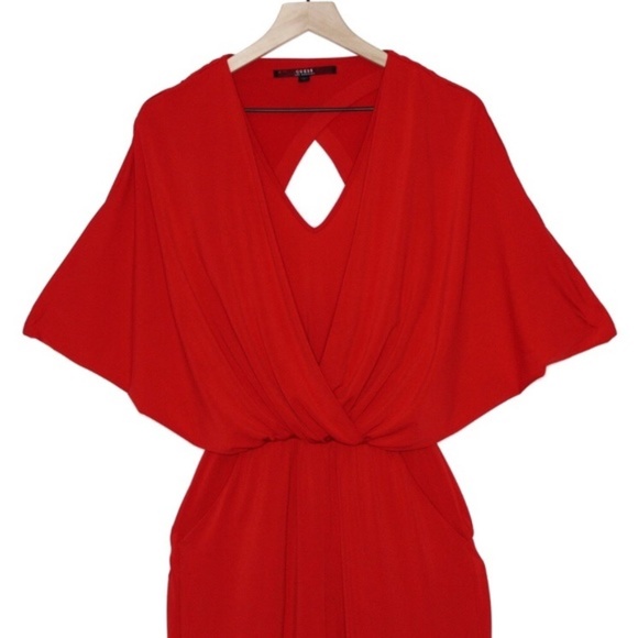 Guess Pants - GUESS Los Angeles Ruby Red Jumpsuit | i241